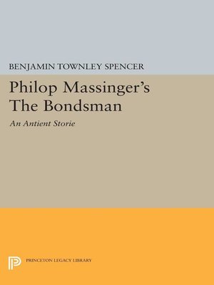 cover image of Philop Massinger's the Bondsman